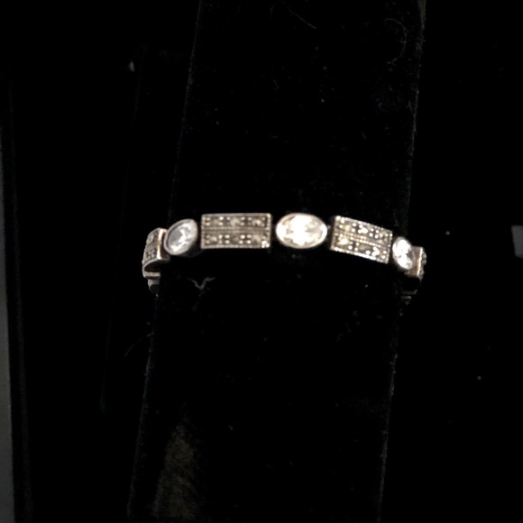 Sterling silver bracelet with clear stones - Picture 1 of 3